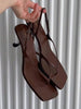 French Style Women High Heel Sandal, New Summer Model Peep Toe Thin Heel Sandal With Ankle Strap, Kitten Heel Flip Flops